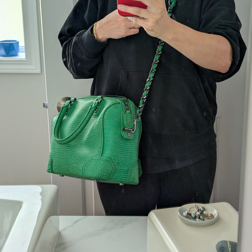 Alice + Olivia Vibrant Green Satchel - Picture 16 of 16